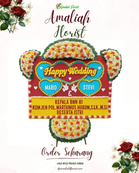 Papan Bunga Pernikahan Sidonganti
